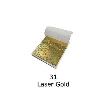 Varak Kaplama Yaprak Metalik Folyo 9x9cm 10lu 31 Laser Gold R5799F-31