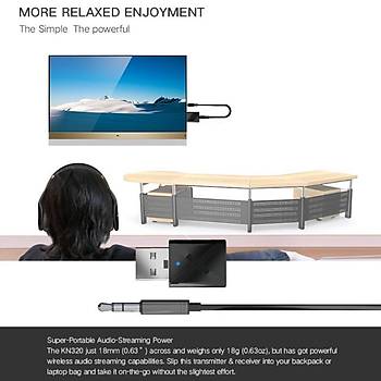 Bluetooth 5.0 Stereo Ses Alıcı Verici Mini 3.5mm AUX  TV PC Araç Kablosuz Adaptör
