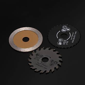 Mini Dairesel Testere 54.8mm HSS Kesme Ba Dner Kesici Alet 3 l Set   
