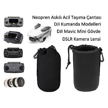 DJI Spark Kumanda İçin Acil Kullanım Askı Kancalı Neopren Yastıklı Koruyucu Kılıf 