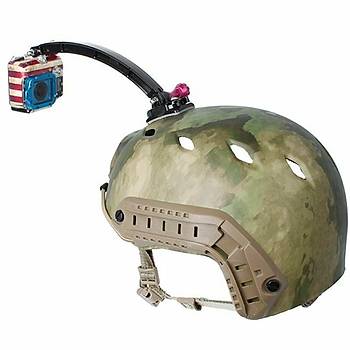 PULUZ Aksiyon Kamera Motosiklet Bisiklet Kask Uzatma Kolu + Toka + 3 M Sticker