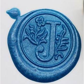 Retro Mektup M�h�r� Damga J Harfi + 30 Adet M�h�r Mumu + Eritme Ka����