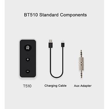Bluetooth 5.0 A2DP Stereo Ses Alcs Mikrofonlu Ara Kiti Aux 3.5mm Jack