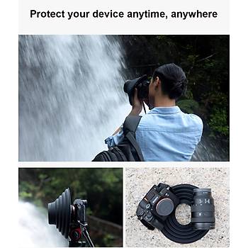 Kamera Lens Hood Anti Yans�ma G�lgelik Katlanabilir Silikon K���k 