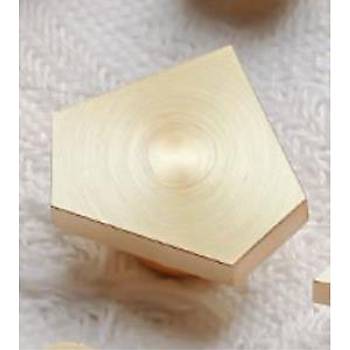 Bo� Mum M�h�r Pirin� Damga Kafas� Diamond �ekil 25.2x29.5mm Gold
