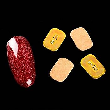 NFC Çip Parlayan Akıllı Tırnak Etiket LED Işık 2 takım 4 Adet Set 