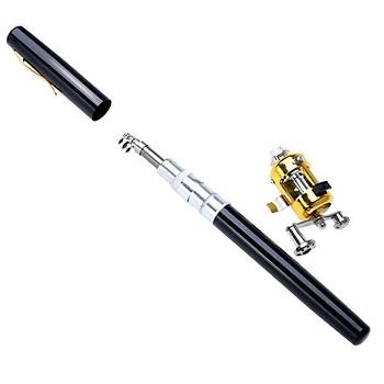 Süper Mini Cep Kalem Olta 23 cm Karbon/Alüminyum Kamp Seyahat
