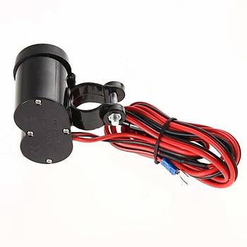 Motosiklet Çakmaklık + USB Şarj Soketi Anahtarlı