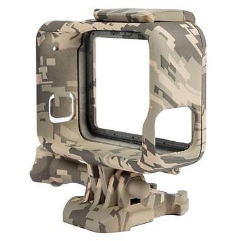 GoPro Hero 5 6 7 Black için Kamuflaj Desen Koruyucu Kasa Çerçeve