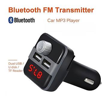 Bluetooth LCD Araç Kiti FM Verici Çift Çift USB Araç Þarjý DC 5V 3.1A
