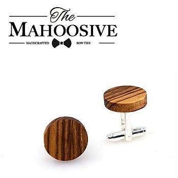 Kol Düğmesi Doğal Ahşap Zeytin Düğün Parti Gömlek Manşet Bağlantı Düğmesi Silver