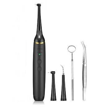 Titreşim Diş Temizleyici 7 li Set Tartar Sökme USB Şarjlı Işıklı