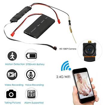 1080P Full HD Ultra Mini IP Kamera WIFI P2P 2.4 RF Kumanda Video Ses Hareket Algılama 