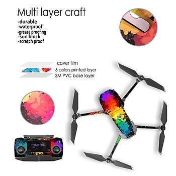 DJI Mavic 2 Pro Su geirmez UV Dayankl PVC Koruma Sticker SC