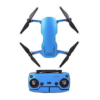 Dji Mavic Air i�in Lacivert Karbon Grain Su Ge�irmez PVC Cilt ��kartma Seti
