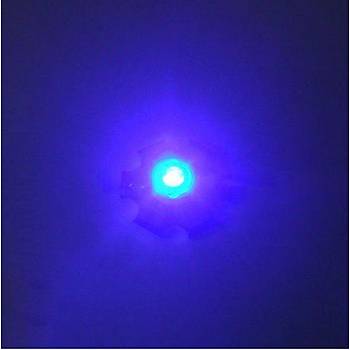 3W UV Led 395-400nm 10-15 lumen 700 mAh 3.4-3.6V 20mm PCB Yýldýz Siyah Bord