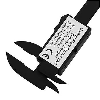 LCD Dijital Elektronik Karbon Fiber 100mm Sürgülü Kumpas Micrometre