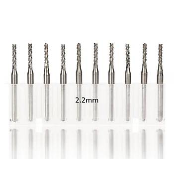 Tungsten Karbr PCB Kesme CNC Freze Ahap leme 2.2mm 10 Adet 