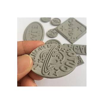 M�h�rc�m K�rm�z� Renk Lateks Kau�uk Kokusuz Kuru Ka�e M�h�r M�rekkep Pedi A4 Ebat 2,3mm 