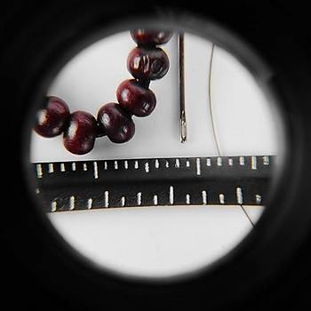20X Optik Cam Lens Büyüteç 3 LED Işık Metal Gövde Katlanır Cetvel 