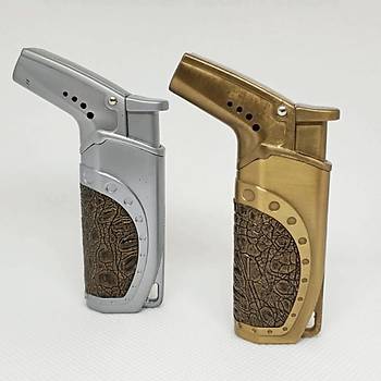 Pürmüz Alevli Krokodil Desenli Metal Çakmak