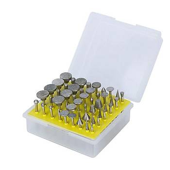 Elmas Taşlama Kafa Zımpara 50 li Set 3.0mm Shank Büyük Boy  