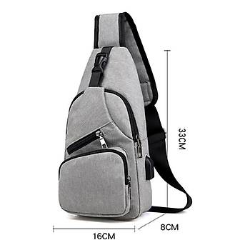 Crossbody Erkek apraz Gs Spor antas USB arj kl MOJOYCE