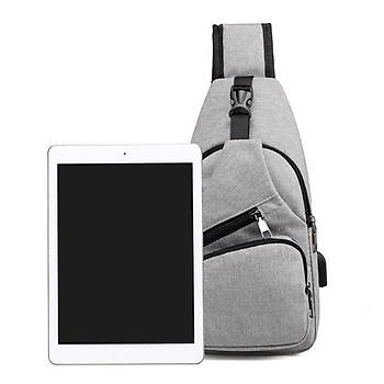 Crossbody Erkek apraz Gs Spor antas USB arj kl MOJOYCE