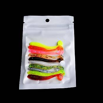 PROFISHER 10 Renk Silikon Solucan 5 cm 0,6 gr Yapay Kurtuk Yem 