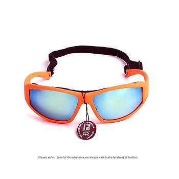 Motosiklet UV400 Gne Gzl Balklk Spor Sr Bisiklet Turuncu ereve Mavi Mercury Lens