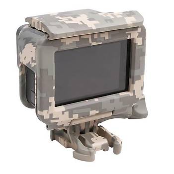 GoPro Hero 5 6 7 Black için Kamuflaj Desen Koruyucu Kasa Çerçeve