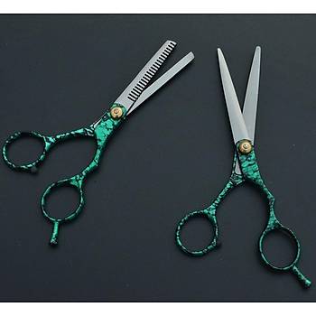 Clipper Berber Makas Seti 6 inç Kesme ve İnceltme Salon Kuaförlük Şekillendirici 
