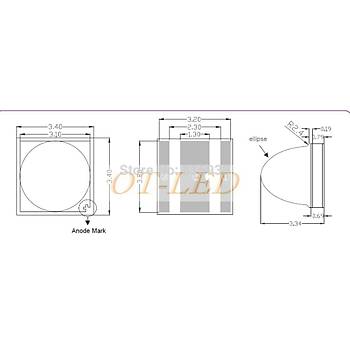 LG UV 5W 385nm LG3535 20mm PBC Board Boncuk Led