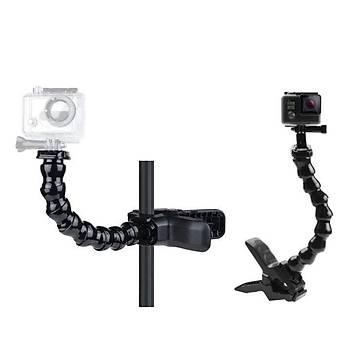 Gopro Aksiyon Kamera Flex Yılan Kelepçe Evrensel Kol 8 Bölümlü 