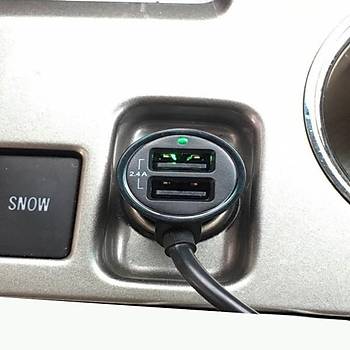 38 w 4 Port USB Yolcu Araç Şarj + Uzanan USB HUB Ön/Arka Koltuk