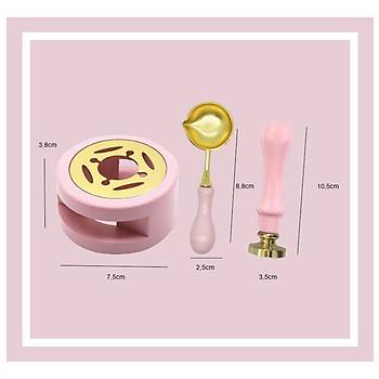 Davetiye Mum M�h�r� Uygulama Seti Pembe Renk 337 Bahar Dal�