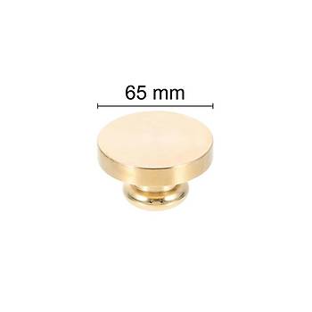 Mühürcüm Mühür Mumu Damga 65  mm Yuvarlak Boş Pirinç Kafa + Ahşap Sap R5799O65 