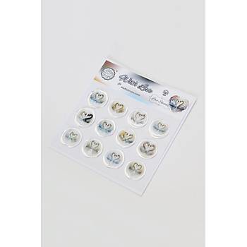 Mhrcm 12 Adet Hazr Kendinden Yapkanl Kuu Sticker Mhr KYSM112