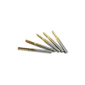 Titanyum Kaplı Tungsten Çelik CNC Freze PCB Kesici 0,5 - 3,175mm