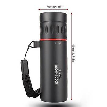 30x25 Monoküler Teleskop Çift Odaklı Optik Zoom Gündüz ve Gece