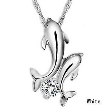 ift Yunus Zirkon Tal Rhinestones Kakma Ksa Zincirli Kolye Gm Kaplama
