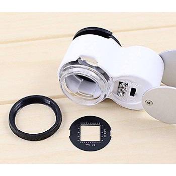 45x 22mm Katlan�r �l�ekli Optik Lens 2 Beyaz Led 1 UV Led I��kl� 