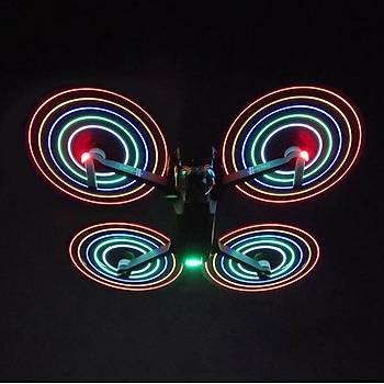DJI Mavic Pro LED Flaş Işıklı Düşük Gürültülü Gece Uçuş Pervanesi