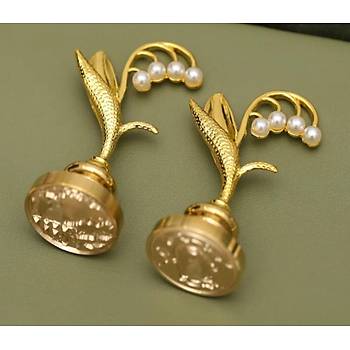 Mum M�h�r Damga Kolu Premium Metal �an Orkidesi Gold