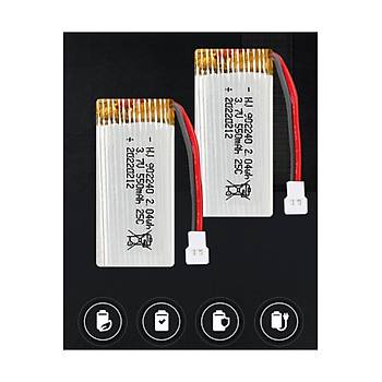 Lipo Pil 3.7V 550mAh 25C Dron ve RC Model Bataryas HX2.54 Soket