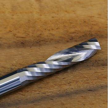 Grav�r Tek Kenarl� Freze B��a�� Spiral Akrilik Kesme 3.175x12mm 