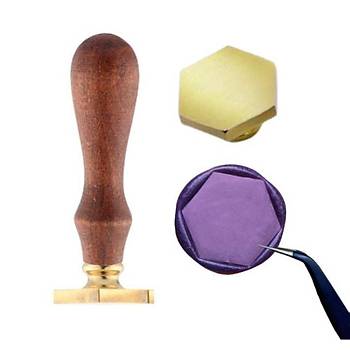 Boş Mum Mühür Pirinç Damga Kafası Petek Şekil 25x28.8mm Gold