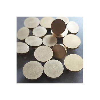 M�hr� Mumu Damga 25 mm Yuvarlak Kumlu Bo� Pirin� Kafa + Ah�ap Sap R5799K25