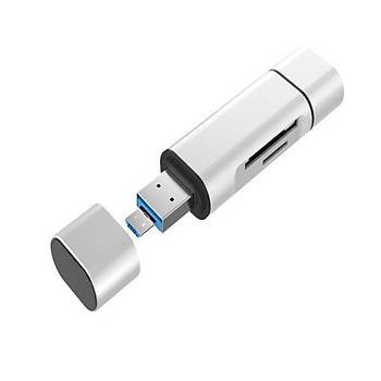 USB-C Type C USB 3.0 Micro USB OTG TF SD MS Card Reader 