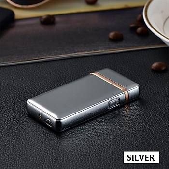 Plazma Çift Ark Elektronik Encencedor Cakmak Alevsiz USB Şarjlı Anti Rüzgar